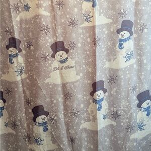 Two Holiday Shower Curtains